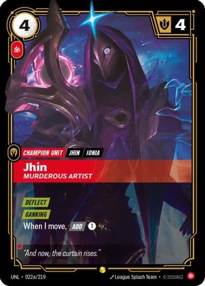Jhin Murderous Artist Alternate Art Unleashed Riftbound card