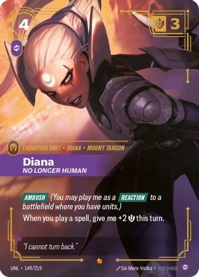 Diana No Longer Human Unleashed Riftbound card