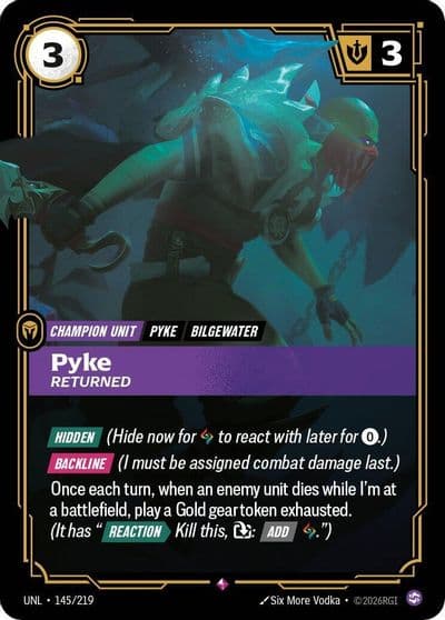 Pyke Returned Unleashed Riftbound card