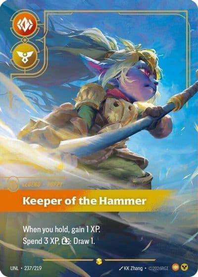 Poppy Keeper of the Hammer Overnumbered Unleashed Riftbound card