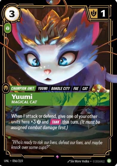 Yuumi Magical Cat Unleashed Riftbound card
