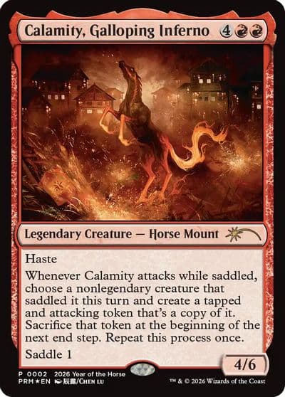 Calamity Galloping Inferno Year of the Horse 2026 Standard Showdown Promos Magic card