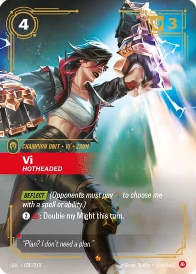 Vi Hotheaded Unleashed Riftbound card