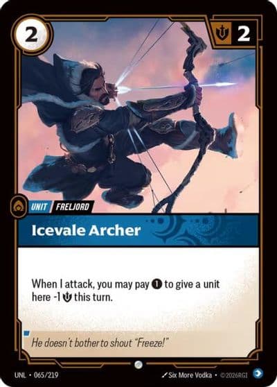 Icevale Archer Unleashed Riftbound card