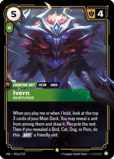 Ivern Nurturer Alternate Art Unleashed Riftbound card