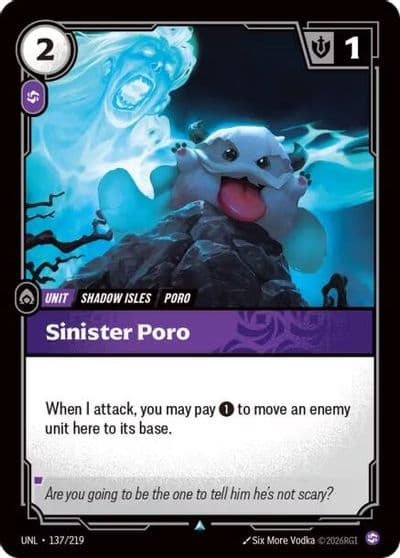 Sinister Poro Unleashed Riftbound card