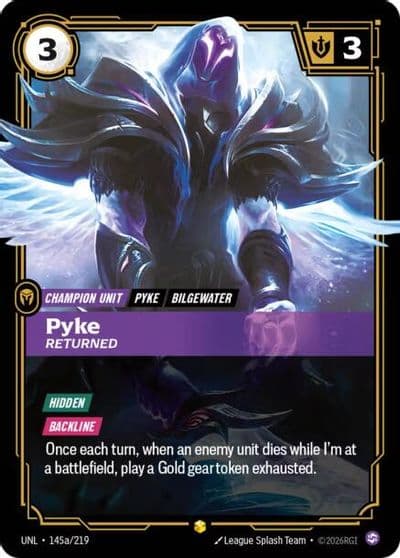 Pyke Returned Alternate Art Unleashed Riftbound card