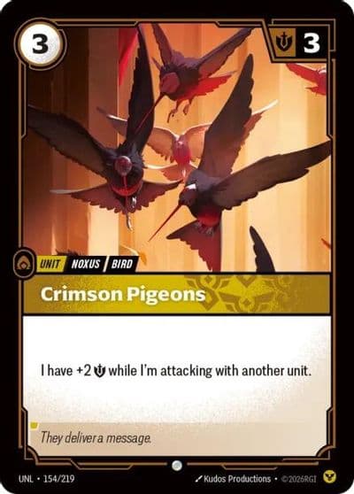 Crimson Pigeons Unleashed Riftbound card