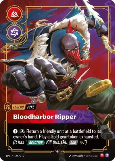 Pyke Bloodharbor Ripper Unleashed Riftbound card