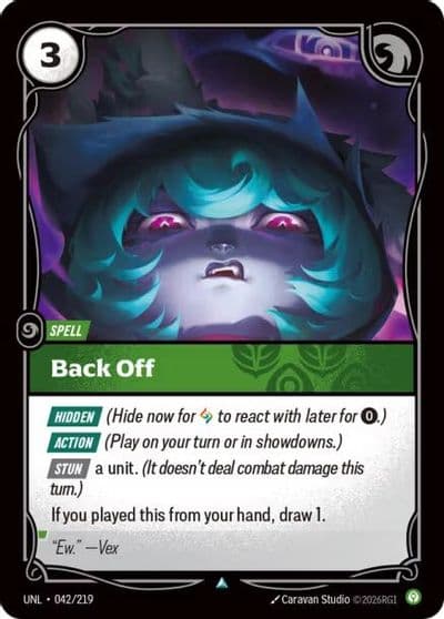 Back Off Unleashed Riftbound card