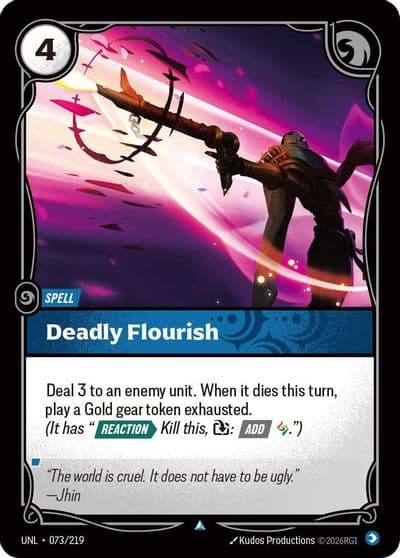 Deadly Flourish Unleashed Riftbound card