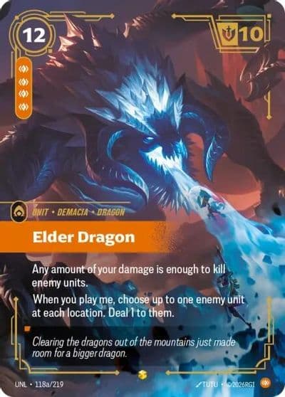 Elder Dragon Alternate Art Unleashed Riftbound card