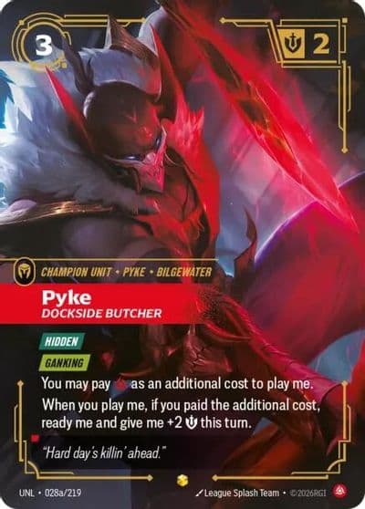 Pyke Dockside Butcher Alternate Art Unleashed Riftbound card