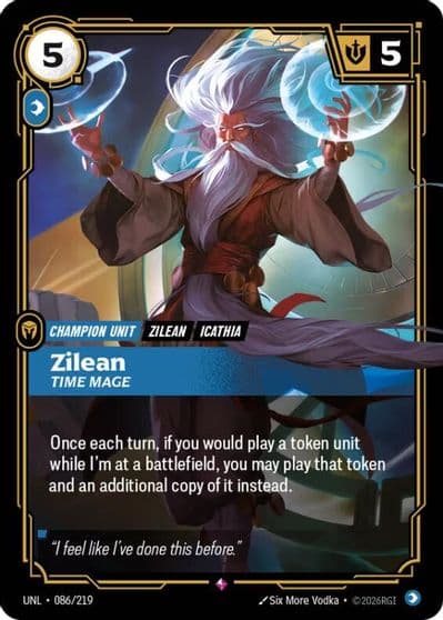 Zilean Time Mage Unleashed Riftbound card