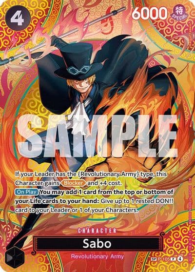 Sabo P 105 SP Adventure on Kami's Island One Piece card