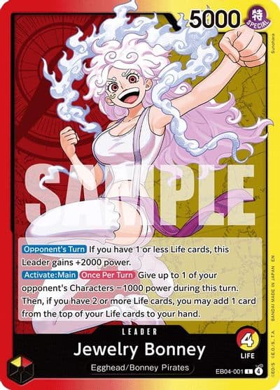 Jewelry Bonney EB04 001 Adventure on Kami's Island One Piece card