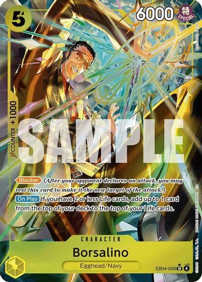 Borsalino Alternate Art Adventure on Kami's Island One Piece card