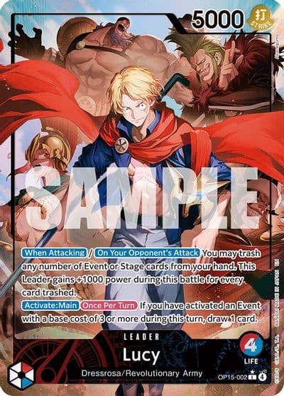 Lucy Alternate Art Adventure on Kami's Island One Piece card