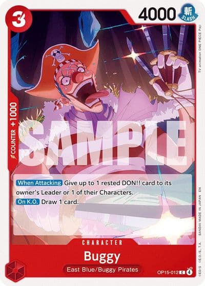 Buggy Adventure on Kami's Island One Piece card