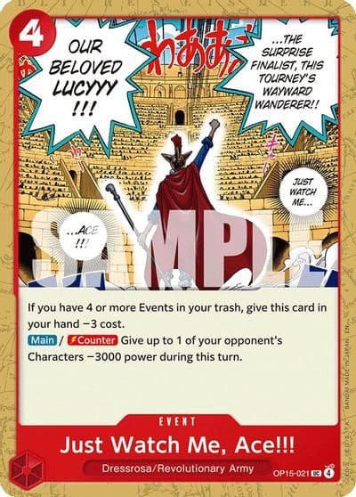 Just Watch Me Ace Adventure on Kami's Island One Piece card