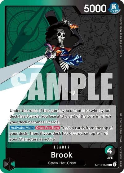Brook OP15 022 Adventure on Kami's Island One Piece card