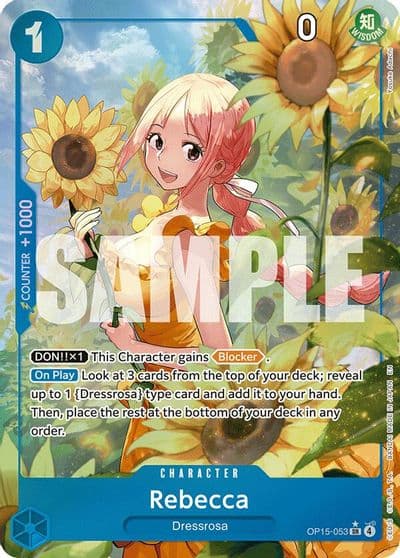 Rebecca OP15 053 Alternate Art Adventure on Kami's Island One Piece card