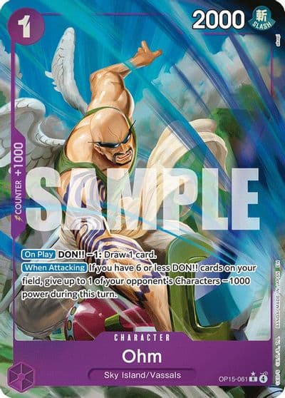Ohm Alternate Art Adventure on Kami's Island One Piece card