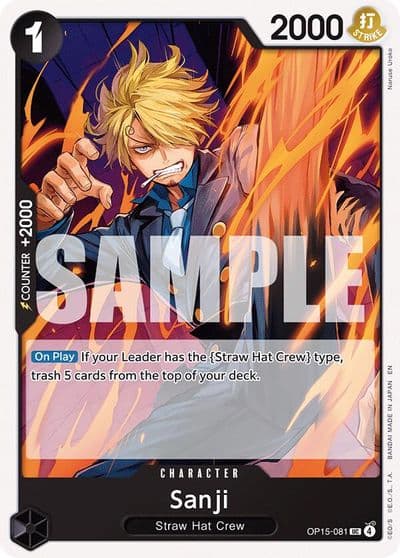 Sanji OP15 081 Adventure on Kami's Island One Piece card