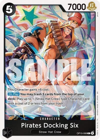 Pirates Docking Six Adventure on Kami's Island One Piece card