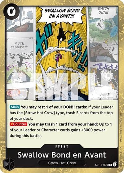Swallow Bond en Avant Adventure on Kami's Island One Piece card