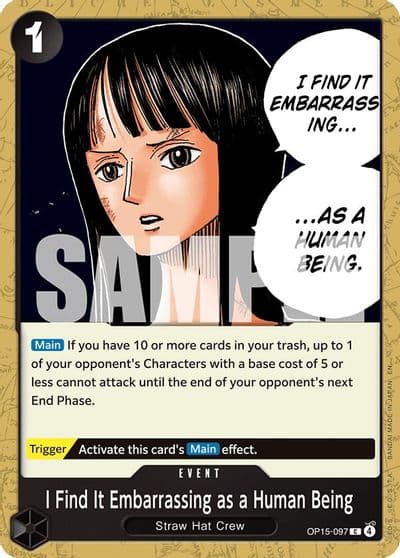 I Find It Embarrassing as a Human Being Adventure on Kami's Island One Piece card