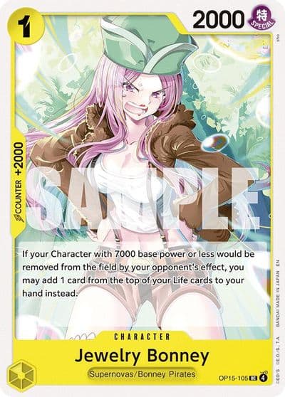 Jewelry Bonney OP15 105 Adventure on Kami's Island One Piece card