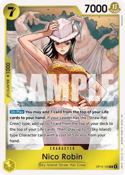 Nico Robin OP15 109 Adventure on Kami's Island One Piece card