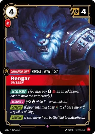 Rengar Unseen Unleashed Riftbound card