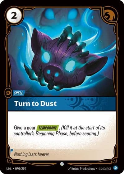 Turn to Dust Unleashed Riftbound card