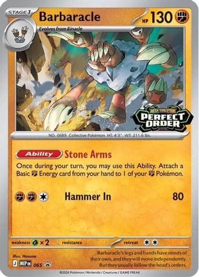 Barbaracle - 065 ME: Mega Evolution Promo Pokemon card