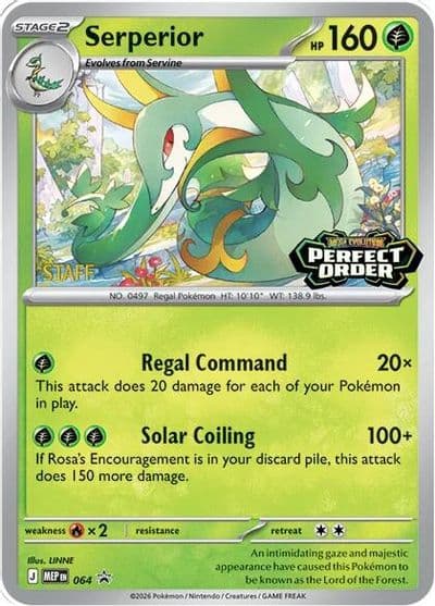 Serperior - 064 [Staff] ME: Mega Evolution Promo Pokemon card