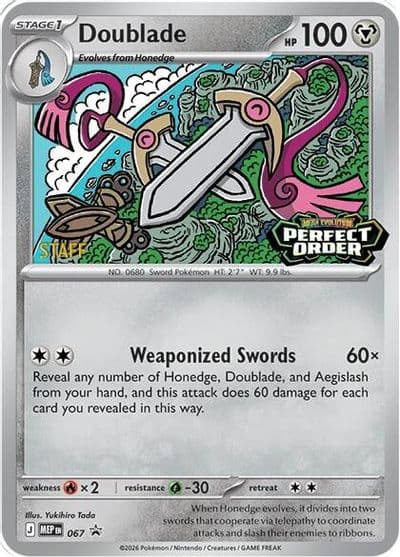 Doublade - 067 [Staff] ME: Mega Evolution Promo Pokemon card