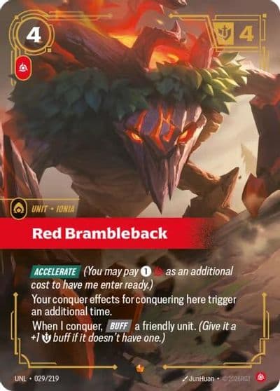 Red Brambleback Unleashed Riftbound card