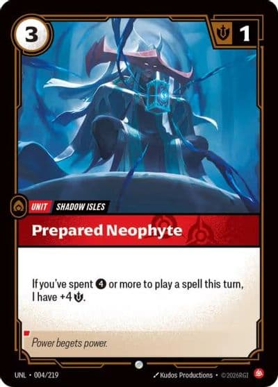 Prepared Neophyte Unleashed Riftbound card