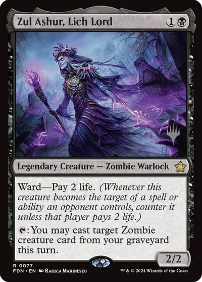 Zul Ashur Lich Lord Promo Pack: Lorwyn Eclipsed Magic card