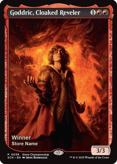Goddric Cloaked Reveler Winner Game Day & Store Championship Promos Magic card