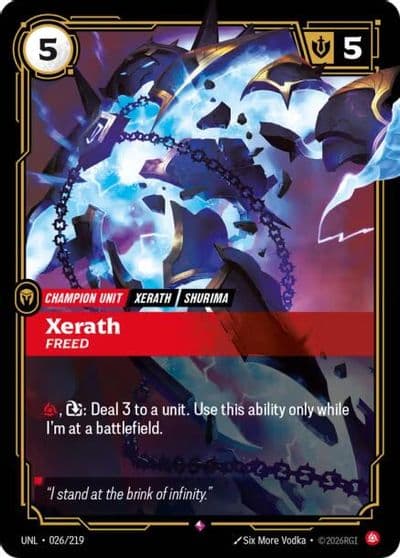 Xerath Freed Unleashed Riftbound card