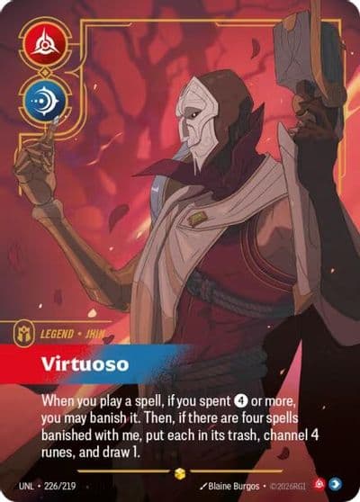 Jhin Virtuoso Overnumbered Unleashed Riftbound card