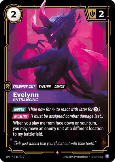 Evelynn Entrancing Unleashed Riftbound card