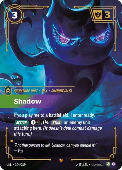 Shadow Unleashed Riftbound card