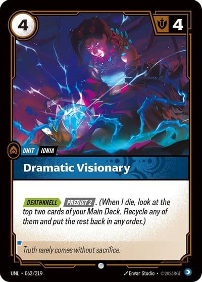 Dramatic Visionary Unleashed Riftbound card