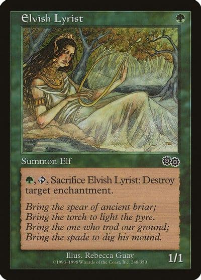 Elvish Lyrist Urza's Saga Magic card