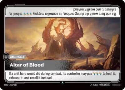 Altar of Blood Unleashed Riftbound card