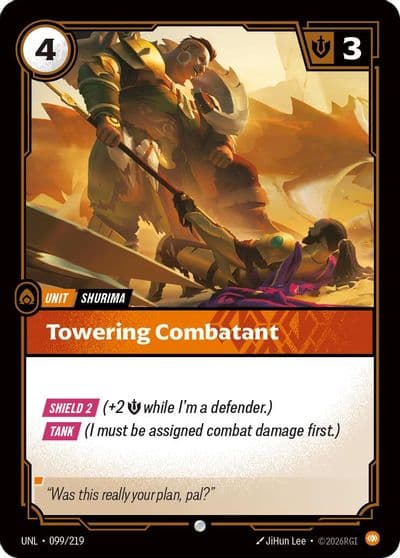 Towering Combatant Unleashed Riftbound card